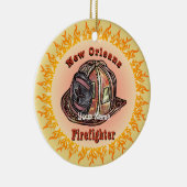 New Orleans Feuerwehrschmuck Keramik Ornament (Rechts)