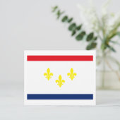 New Orleans Flag Postkarte (Stehend Vorderseite)