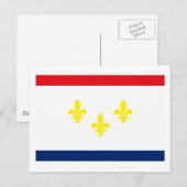 New Orleans Flag Postkarte (Vorne/Hinten)