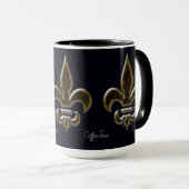 New Orleans Fleur-de-lis Coffee Tasse (VorderseiteRechts)