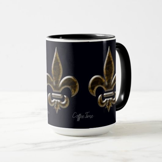 New Orleans Fleur-de-lis Coffee Tasse (VorderseiteRechts)