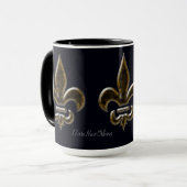 New Orleans Fleur-de-lis Coffee Tasse (Vorderseite Links)