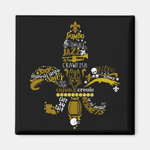 New Orleans Fleur-de-lis Southern Life Männer Frau Magnet