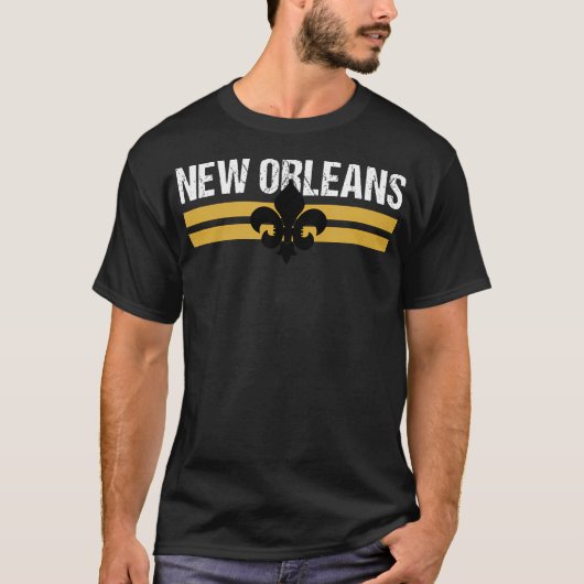 New Orleans Fleur-De-Lis'Fleur-De-Lys Lily Icon T-Shirt (Vorderseite)