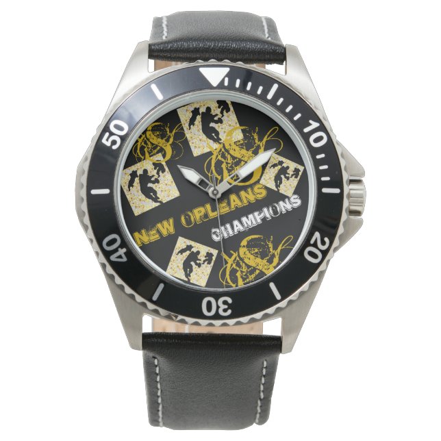 New Orleans Football Armbanduhr (Vorderseite)