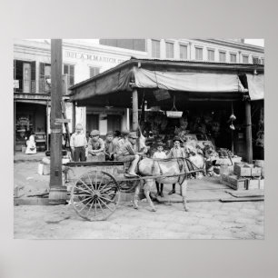 New Orleans Französischer Markt, 1910. Vintages F Poster