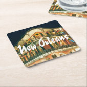 New Orleans French Quarter Architecture Stone Coas Rechteckiger Pappuntersetzer (angewinkelt)