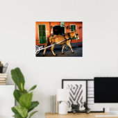 New Orleans French Quarter Carriage Mule Print Poster (Heimbüro)