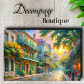 New Orleans French Quarter Decoupage Seidenpapier