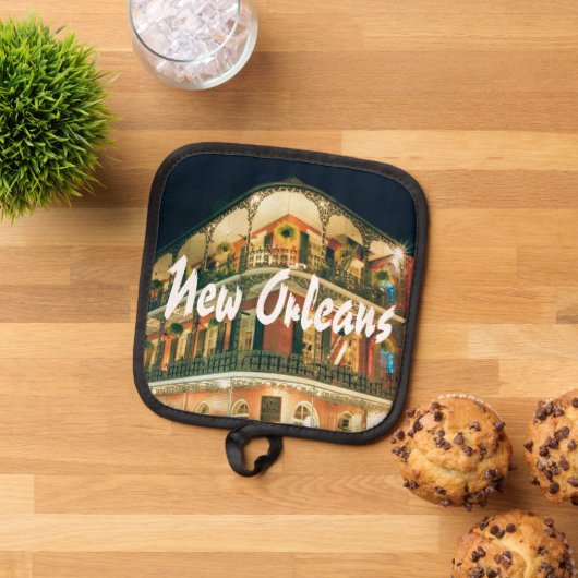 New Orleans French Quarter Foto Topflappen (Oben Unten)