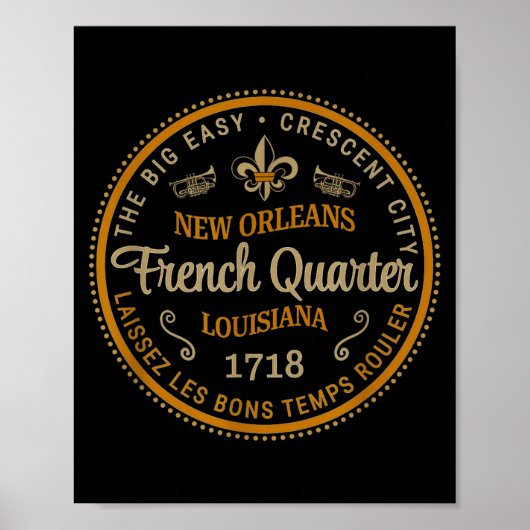 New Orleans French Quarter Laissez Les Bons Temps Poster (Vorne)