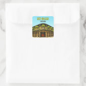 New Orleans French Quarter Louisiana Quadratischer Aufkleber (Tasche)