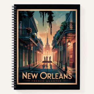 New Orleans French Quarter Notizblock