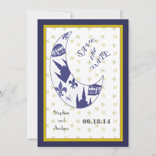 New Orleans French Quarter Save-the-Date-Karten Save The Date