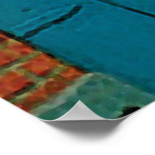 New Orleans French Quarter Scene Poster Print (Ecke)