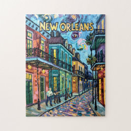 New Orleans French Quarter Van Gogh Stil Reise Puzzle