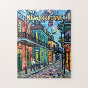 New Orleans French Quarter Van Gogh Stil Reise Puzzle