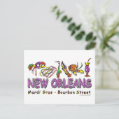 New Orleans-Fun- Postkarte (Stehend Vorderseite)