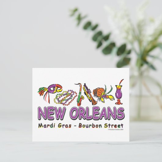 New Orleans-Fun- Postkarte (Stehend Vorderseite)