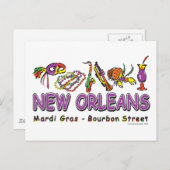 New Orleans-Fun- Postkarte (Vorne/Hinten)