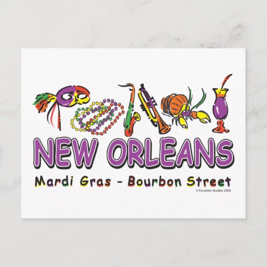 New Orleans-Fun- Postkarte (Vorderseite)