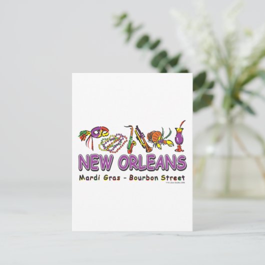 New Orleans-Fun- Postkarte (Stehend Vorderseite)