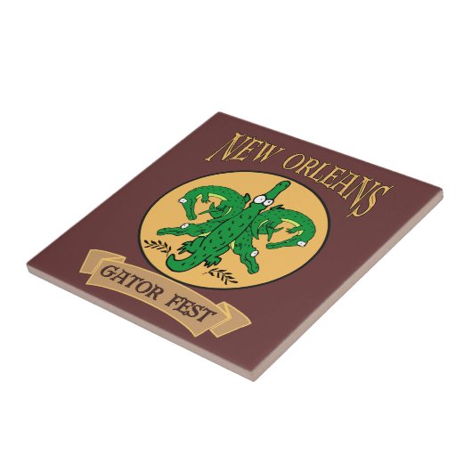 New Orleans Gator Fest Fliese (Seite)