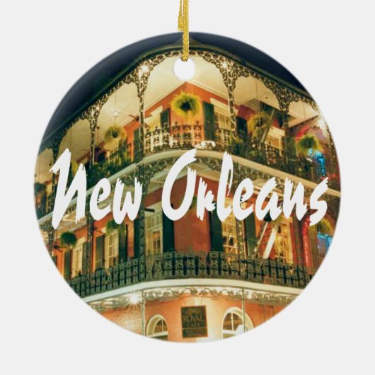New Orleans Gedenkstätte Keepake Keramik Ornament (Hinten)
