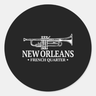 New Orleans Geschenke und T-Shirts Uni Mardi Gras Runder Aufkleber