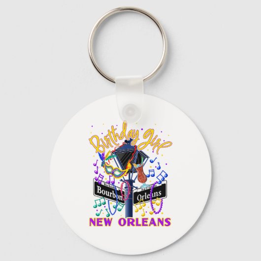 New Orleans Girls' Birthday French Quarter Girls T Schlüsselanhänger (Vorderseite)