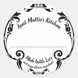 New Orleans Grillwork Kochen Runder Aufkleber