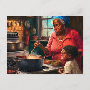 New Orleans Gumbo Kunstpostkarte Postkarte