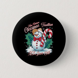 New Orleans Herr Bingle Weihnachten Tradition Snow Button