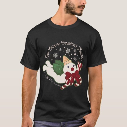 New Orleans Herr Bingle Weihnachten Tradition Snow T-Shirt (Vorderseite)