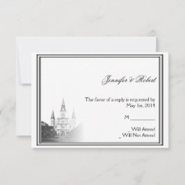 New Orleans Hochzeit in Urlaubsort Response Card RSVP Karte