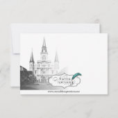 New Orleans Hochzeit in Urlaubsort Save the Date (Rückseite)