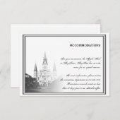 New Orleans Hochzeit in Urlaubsort Unterkünfte Begleitkarte (Vorne/Hinten)