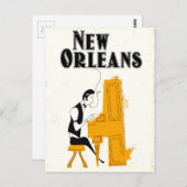 New Orleans Honky Tonk Postkarte (Vorne/Hinten)