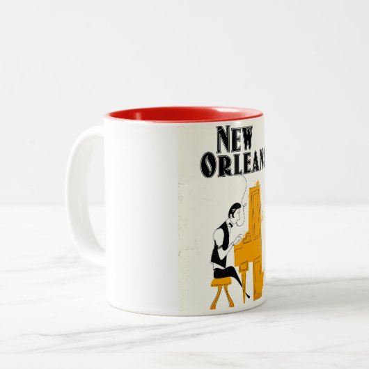 New Orleans Honky Tonk Zweifarbige Tasse (Vorderseite Links)