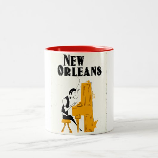 New Orleans Honky Tonk Zweifarbige Tasse (Mittel)