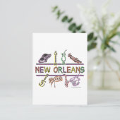 New Orleans-ICONS - Kopie Postkarte (Stehend Vorderseite)