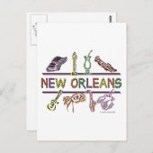 New Orleans-ICONS - Kopie Postkarte (Vorne/Hinten)