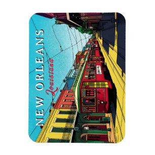New Orleans inspirierte urbane Kunst Magnet