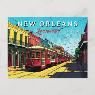 New Orleans inspirierte urbane Kunst Postkarte