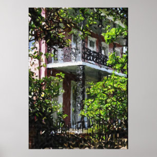 New Orleans Iron Balconies Garden Park Poster