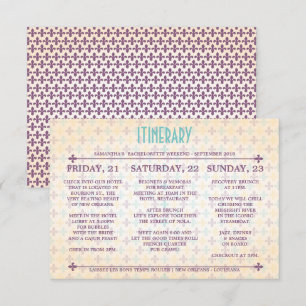 New Orleans Itinerary Einladung