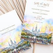 New Orleans Jackson Square Save the Date Einladung