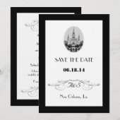 New Orleans Jackson Square Save-the-Date-Karten Save The Date (Vorne/Hinten)
