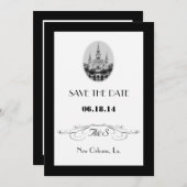 New Orleans Jackson Square Speichern Sie die Datum Save The Date (Vorne/Hinten)