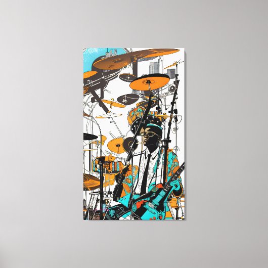 New Orleans Jazz Abstrakte Kunst Leinwanddruck (Vorderseite)